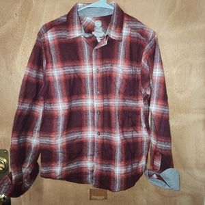 Wonder nation flannel long sleeve button down boys size xl 14/16
